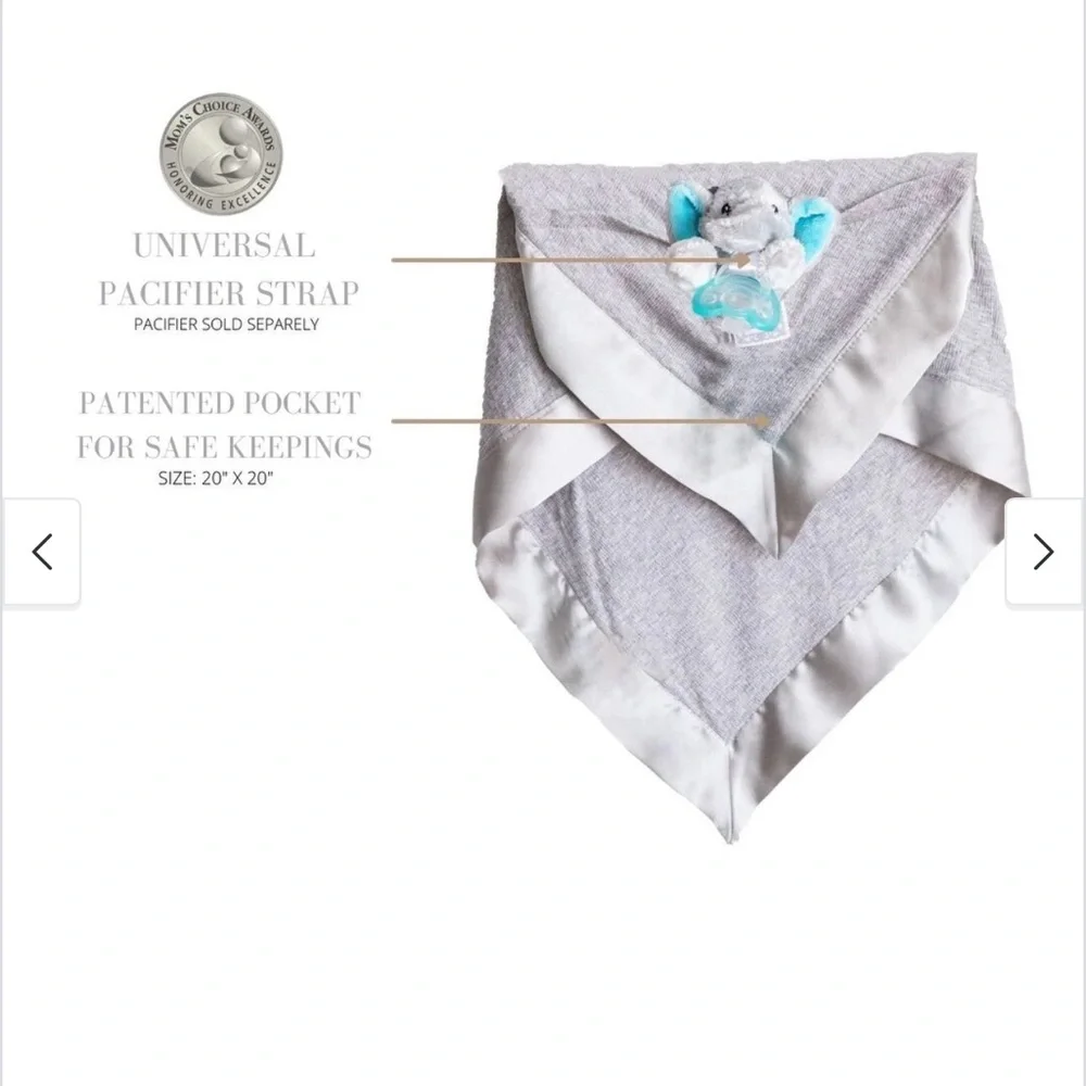 New🌟Anthropologie-Zalamoon Luxie Pocket Elegance Security Blanket-Steel